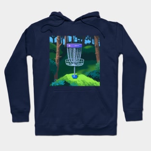 Disc Golf in a Wooded Area Hoodie